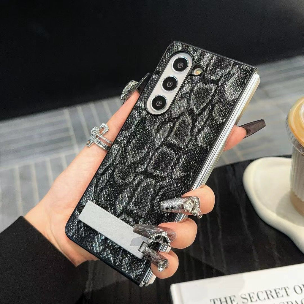 Luxury Textured Leather Case with Kickstand