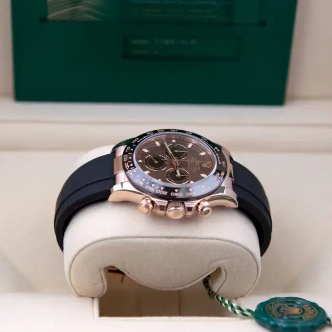 RLX Daytona  Rose Gold with chocolate Dial Black Ceramic Bezel Oyste