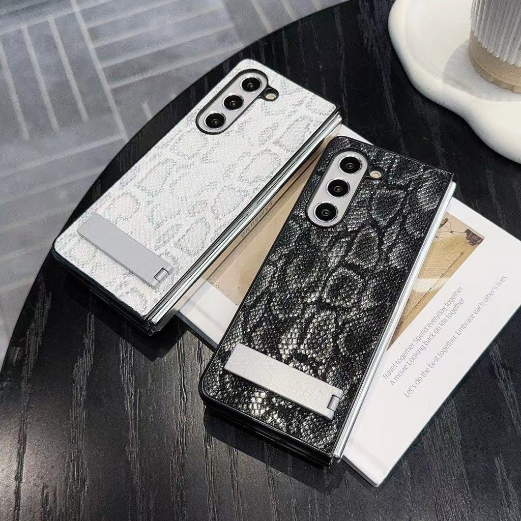 Luxury Textured Leather Case with Kickstand