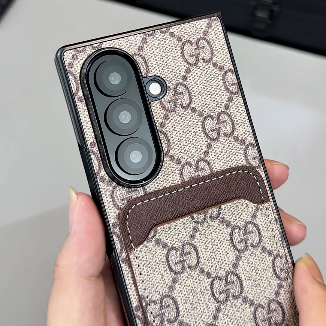 Elegant Fabric Pattern Case for Galaxy Z Fold – Haute Couture Style
